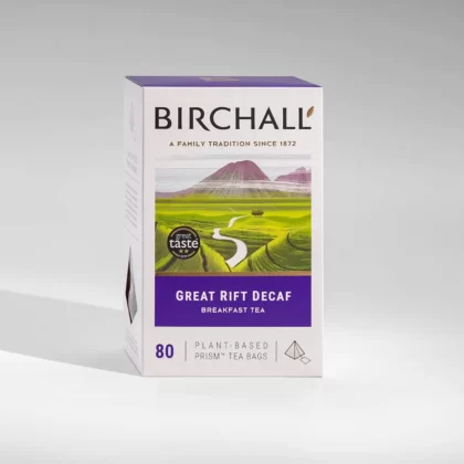 Birchall Great Rift Decaf Breakfast Tea 80 Prism Bags