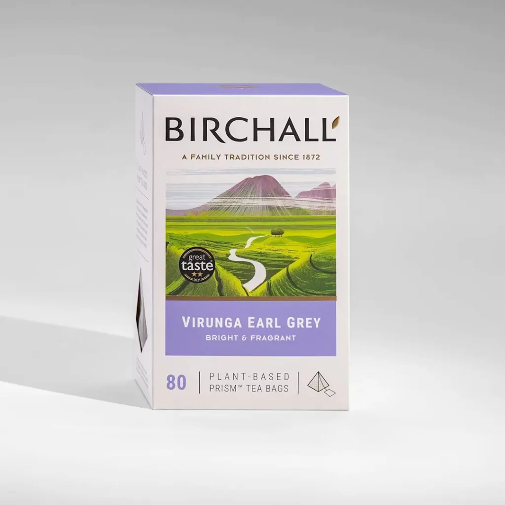 Birchall Virunga Earl Grey Tea 80 Prism Bags