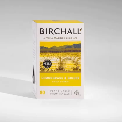 Birchall Lemongrass & Ginger Tea 80 Prism Bags