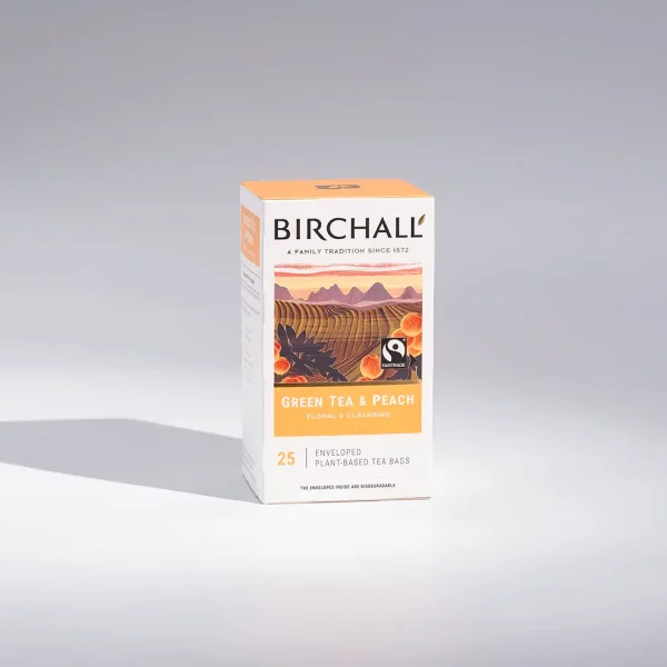 Birchall Green Tea & Peach 25 Enveloped Tea Bags