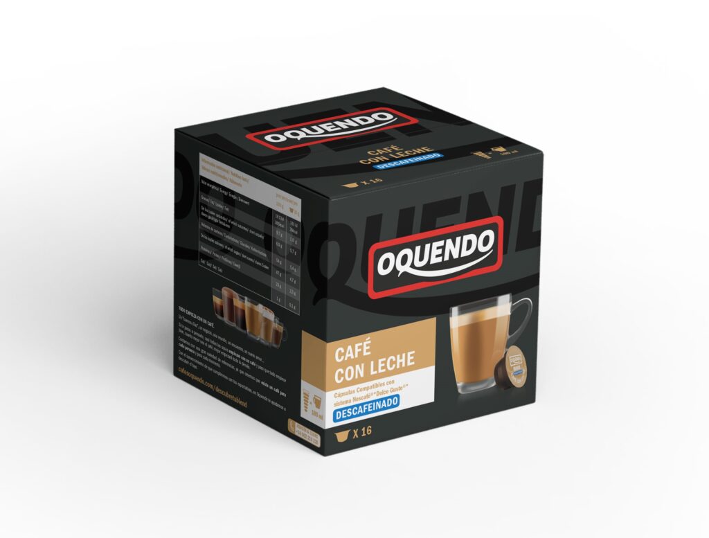 Oquendo DG Cafe Latte Decaf Coffee Pods (Pack of 16)