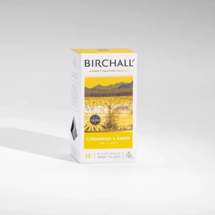 Birchall Lemongrass & Ginger Tea 15 Plant-Based Prism Bags