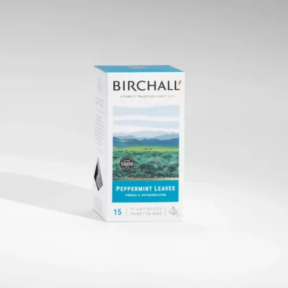 Birchall Peppermint Leaves Tea 15 Plant-Based Prism Bags