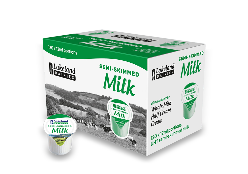 Lakeland Long Life Semi-skimmed Milk Portion Pots (Qty 120)